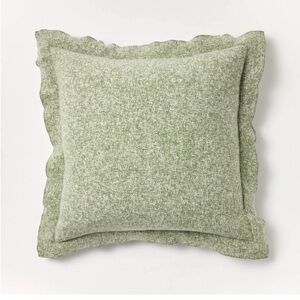 NWT Oversized Heather Square Throw Pillow Sage/Cream - Threshold Studio McGee